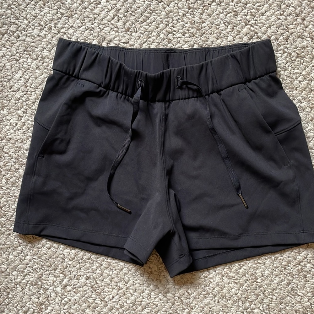 Black lululemon on the fly shorts